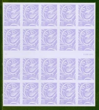 US 3998 Our Wedding, Dove, Complete Pane/20, MNH