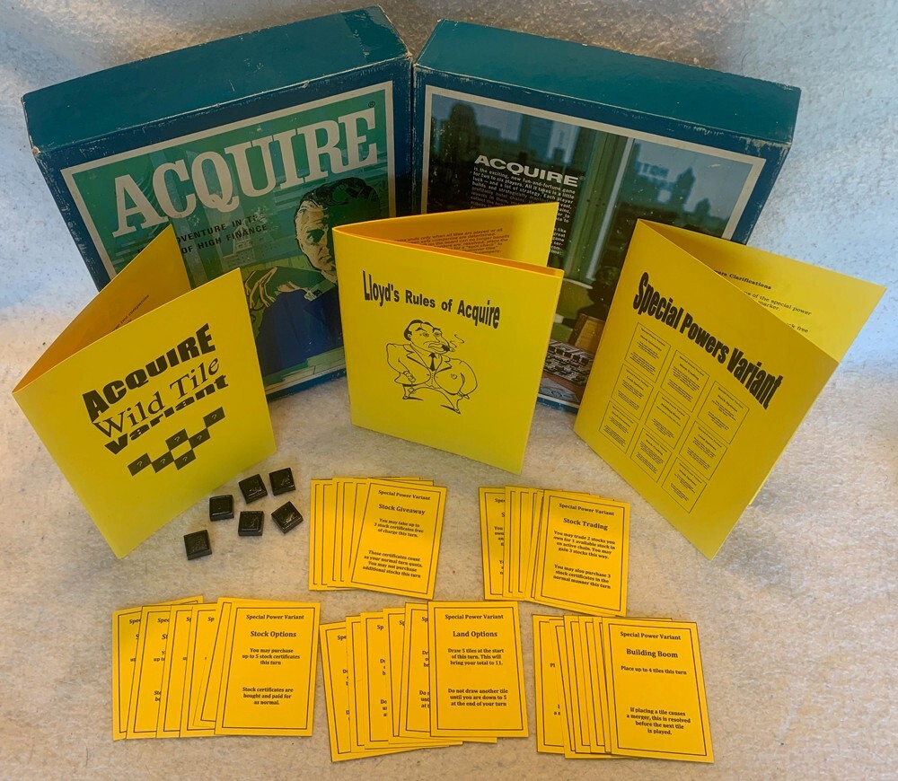 1976 ACQUIRE Board Game Slightly Played W/Wild Tile