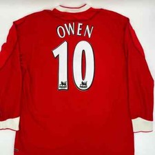 Owen #10 Liverpool 2002/2003/2004 ORIGINAL Reebok Vintage Rare L/S Soccer Jersey