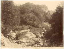 France, Vallée des Sources Vintage Albumen Print, Albumen Print 21x27 