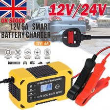 Smart Car Battery Charger Automatic Jump Starter Pulse Repair 12V AGM/GEL UK