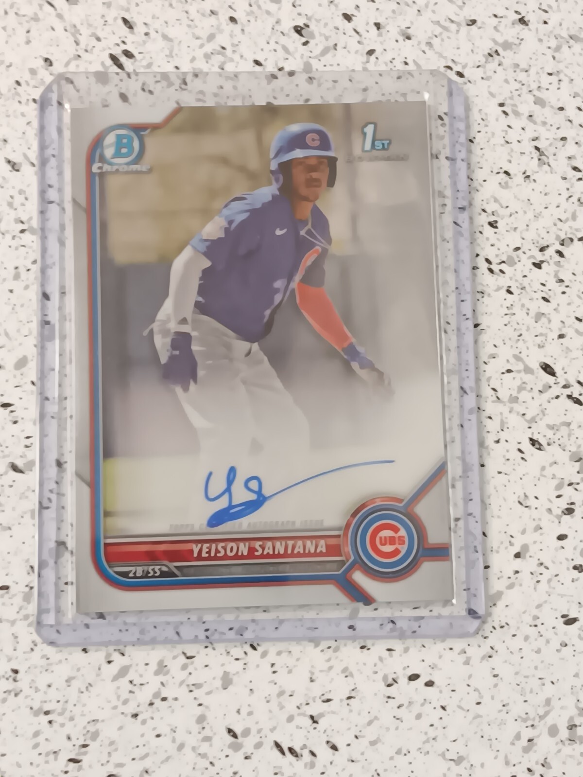 YEISON SANTANA 2022 BOWMAN CHROME 1ST AUTOGRAPH CUBS BASE AUTO