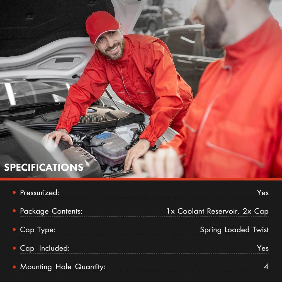 Tanque de depósito de refrigerante de alta resistencia con sensor para camión Volvo VNL VNM 08-18 Mack Foto 2 de 4