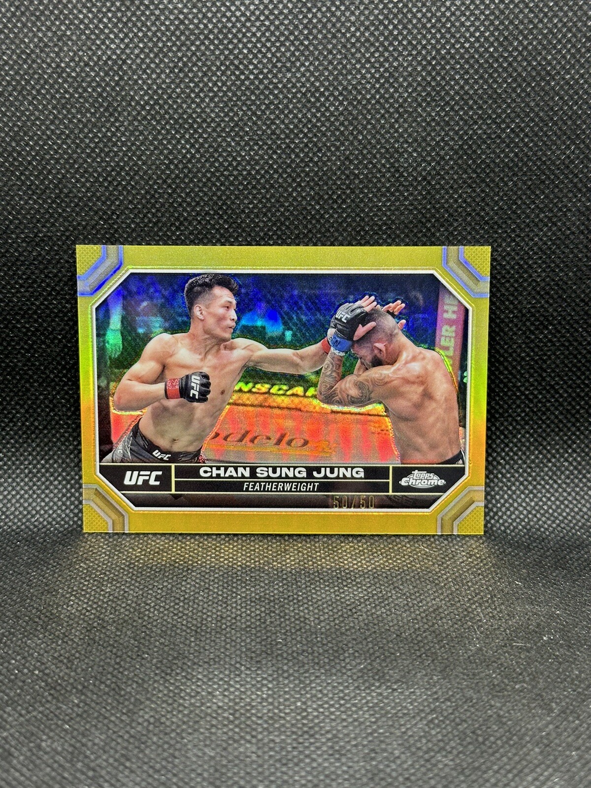 Chan Sung Jung 2024 Topps UFC Topps Chrome UFC Gold Refractor 50/50=eBay 1/1!!