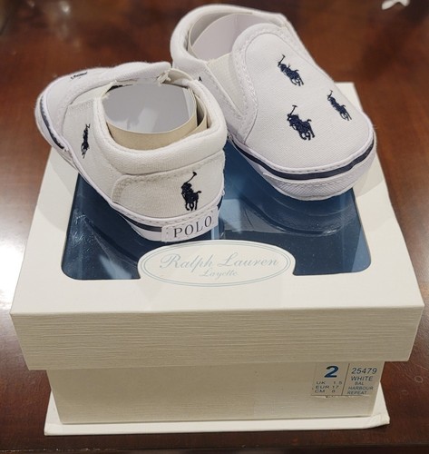 NIB Ralph Lauren Layette Baby Shoes Pony Allover Bal Harbour 0-3 M sz 1 - Picture 5 of 5