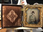 Confederate Civil War Soldier 1/6 Tintype Housed In Thermoplastic Case. Texan?
