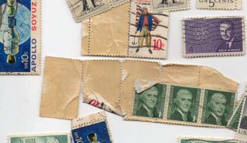KONVOLUT VERSCHIEDENE BRIEFMARKEN OK ZUSTAND - EINIGE WURDEN BENUTZT PRÄSIDENTEN STAATEN ETC. - Bild 2 von 2