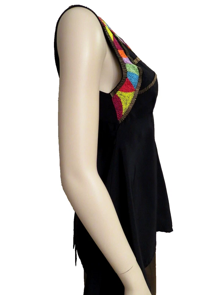 Anthropologie Yoana Baraschi женщин шелк туника верхняя рубашка подкладка бак размер S новый без ЯРЛЫКОВ - Изображение 4 из 4