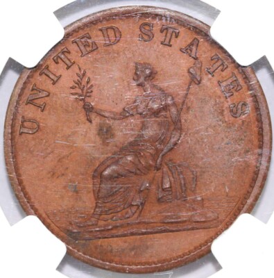 1783 Gripped Edge Proof Restrike Washington and Independence NGC