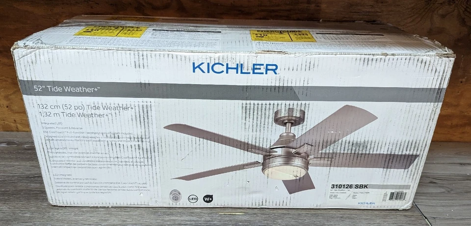 Kichler Tide 52" 5 Blade Indoor / Outdoor LED Ceiling Fan with Remote Control - Image 2 of 4