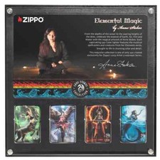 Zippo Anne Stokes Elements 4 Pcs/Set Limited 250 Sets Display Card Signed ASE-1