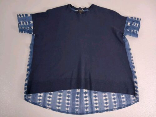 Womens J Crew Relaxed Fit Blouse Blue Baby Blue Short Sleeve Top Small