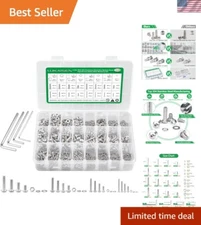 1440PCS Assorted Stainless Steel Screws Bolts & Nuts Set for DIY Projects