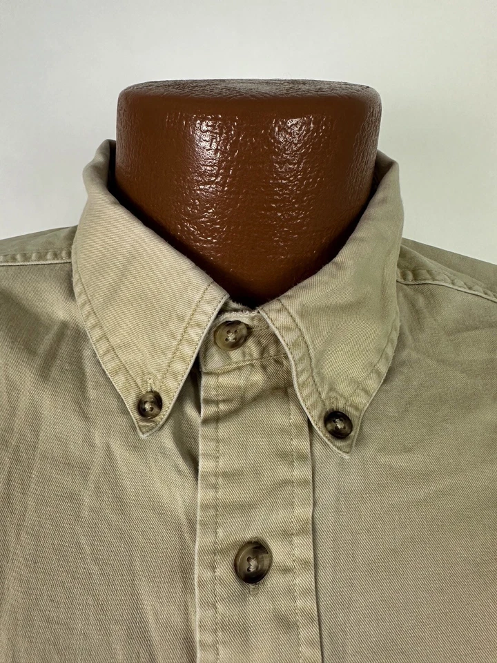 Vintage 90s INC Shirt Men L Garment Dyed Long Sleeve Button Down Cotton Twill - Image 3 of 4