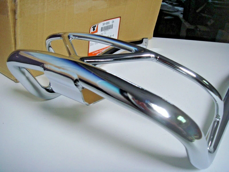 Guardabarros trasero cromado Harley Rail Trim FL 1958-1984 HD 91007-58 V-Twin 50-0991 Y2 Foto 3 de 4