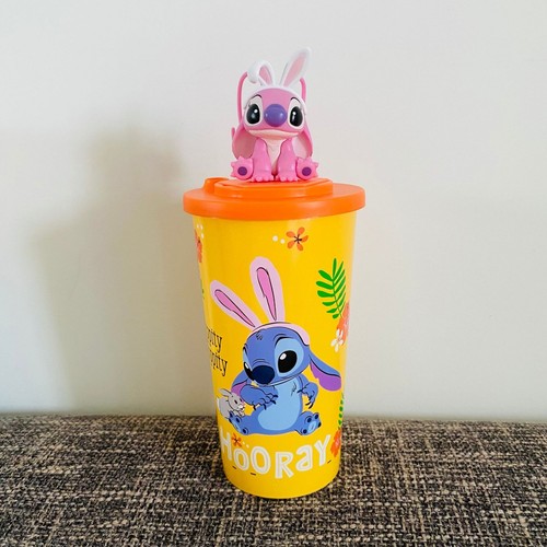 stitch anime tazza bottiglia bambino paglia acqua tazze cartone animato regalo natale - Foto 11 di 13