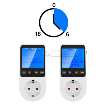 Digital Thermostat Outlet Plug Temperatures Controller Socket Timing Backlight