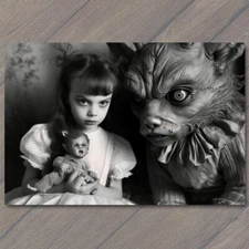Art Print Girl Monster Weird Creepy Imaginary Friend Nightmare Scary Unusual Pet