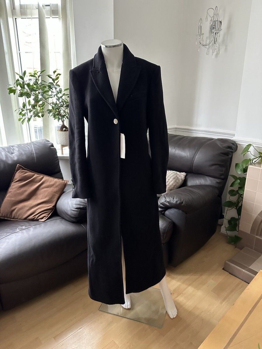 Zara ZW COLLECTION LONG MANTECO WOOL BLEND COAT | eBay UK
