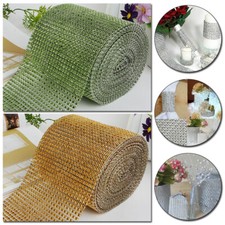 1Roll Shinny Rhinestone Trim Diamond Sew On Mesh Crystal Ribbon Wedding Bouquets