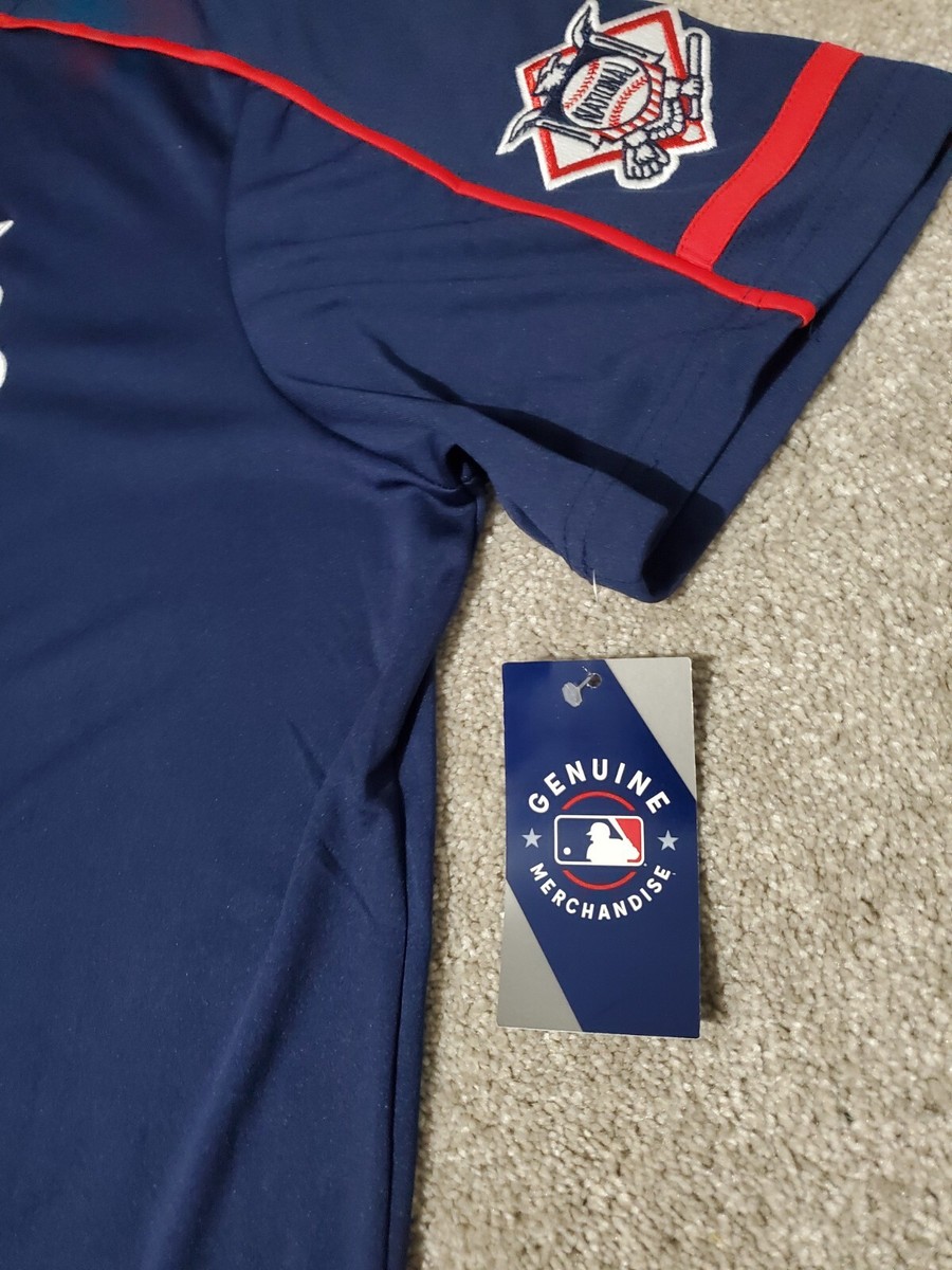 Chemise Atlanta Braves MLB Homme 2XL - Majestic Bleu - Jersey D'Échauffement Base Thermique