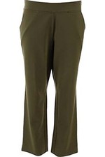 Belle by Kim Gravel Ponte Straight Leg Pant Loden