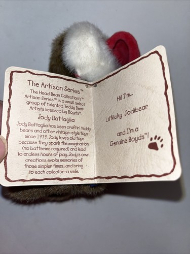 Boyd’s Bear Artisan Series Jody Battaglia Lil Nicky Jodie Bear Christmas 5.75” T - Picture 8 of 10
