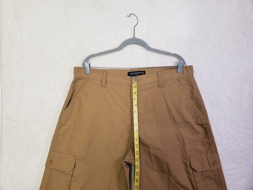 Young Rich Famous NYC Men Shorts 38 Brown Cotton B Cargo Chino Outdoor Comfort - Picture 9 of 18
