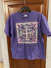 Vintage Navajo Southwestern Native American Indian Art T-Shirt Large Purple 1991