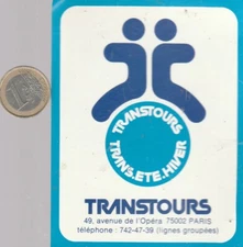 sticker. . TRANSTOURS in Paris. Vintage - OLdies