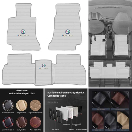 For Alfa Romeo Giulia-Stelvio All Models Car Floor Mats Custom Auto Carpets - Picture 37 of 39
