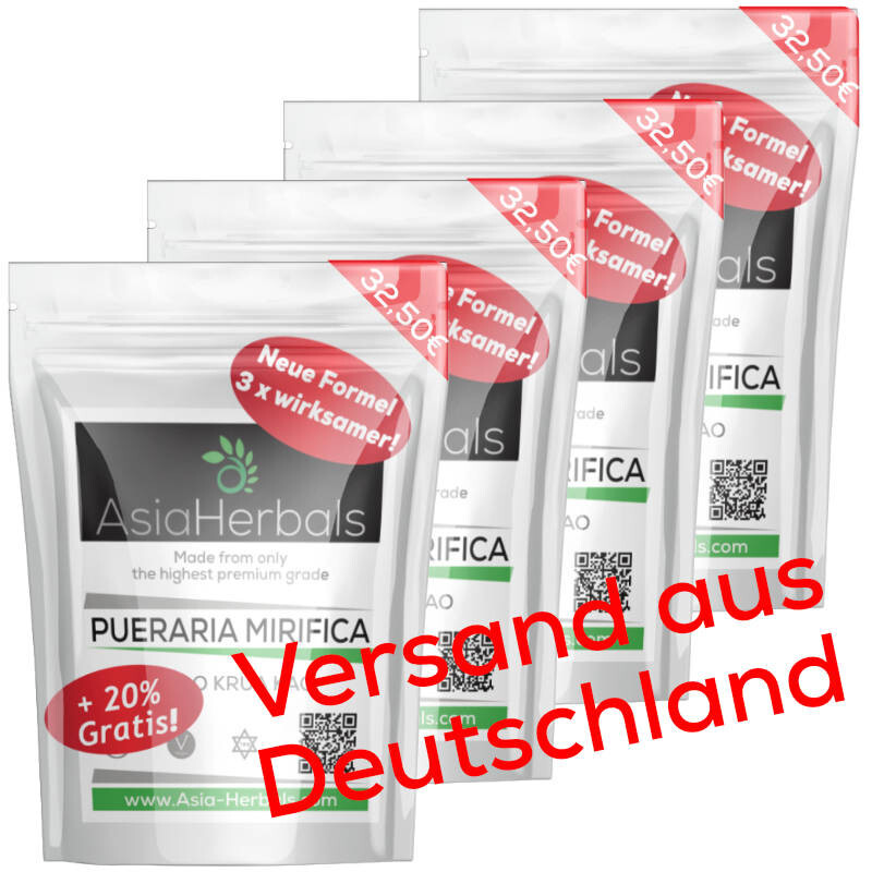 Pueraria Mirifica Konzentrat 480 Kapseln Premium Qualität hochdosiert 1050mg Veg