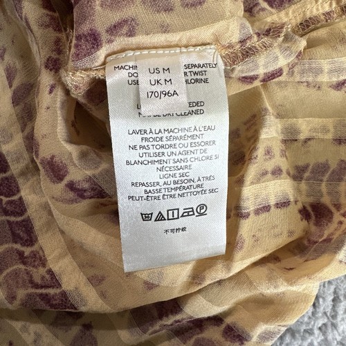 By Anthropologie Maritzia Tie-Dye Blouse Women's Medium Pleated Long Sleeve Boho - Bild 5 von 10