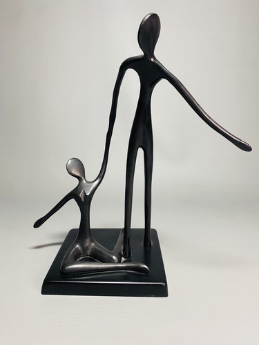 Bodrul Khalique Bronze Ballet Dancers Man and Woman Figurine 10.25" Swedish Art - 第 1/8 張圖片
