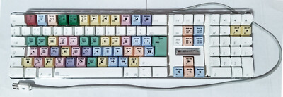 Apple Mac QWERTY Colored Final Cut Pro Video Editing Keyboard Vintage