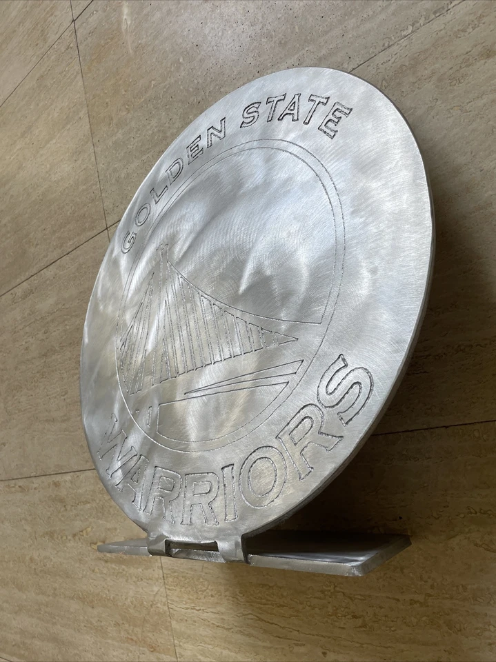 Golden State warriors -  NBA Carved aluminum Logo Plaque W Stand 17” - Image 4 of 4