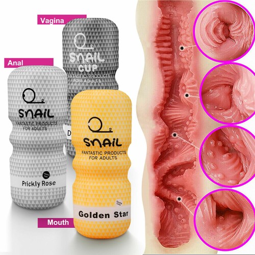 Male-Deep-Suck-Masturbator-Pocket-Pussy-Stroker-Cup-Vagina-Anal-Sex-Men - Picture 5 of 42