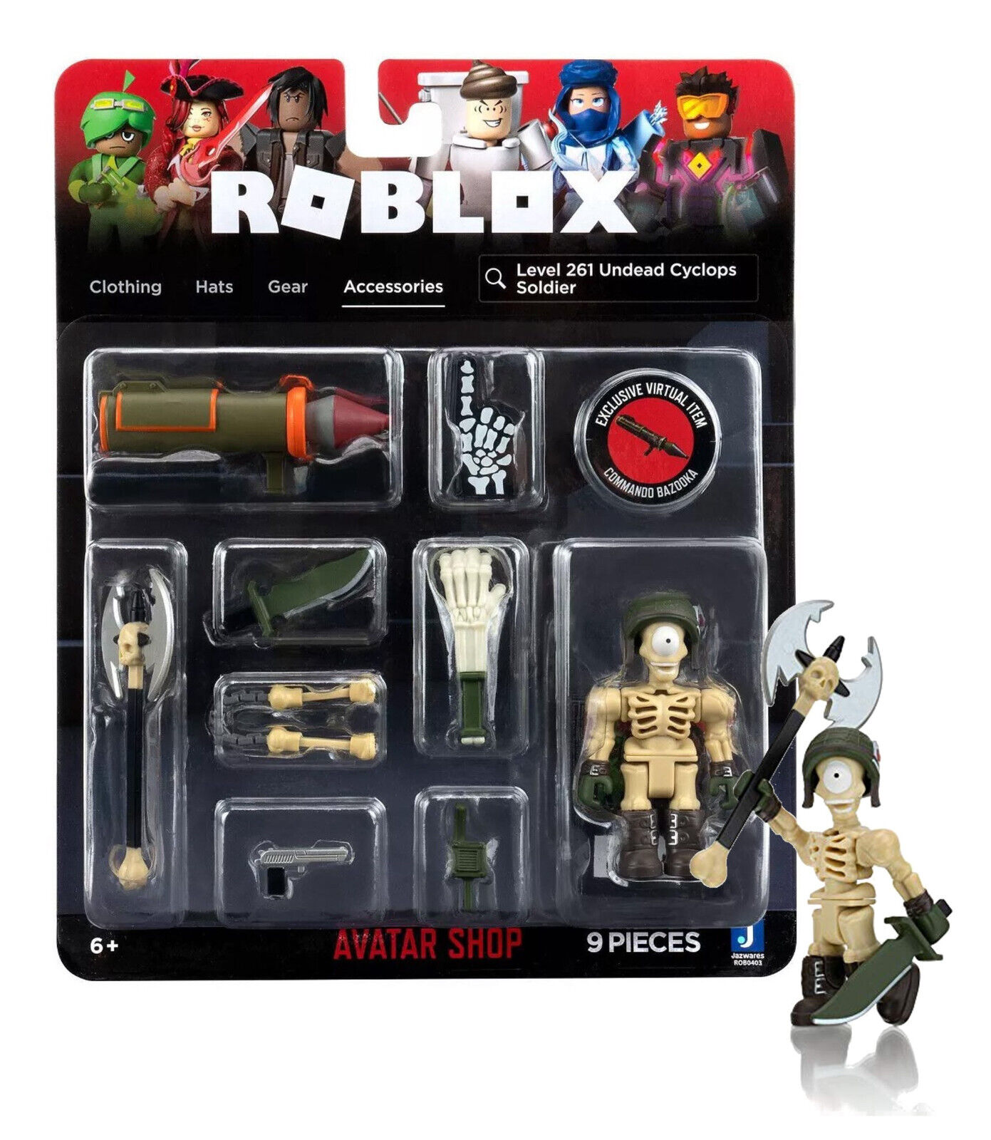 Roblox Avatar Shop Level 261 Undead Cyclops Soldier 9 Piece Set