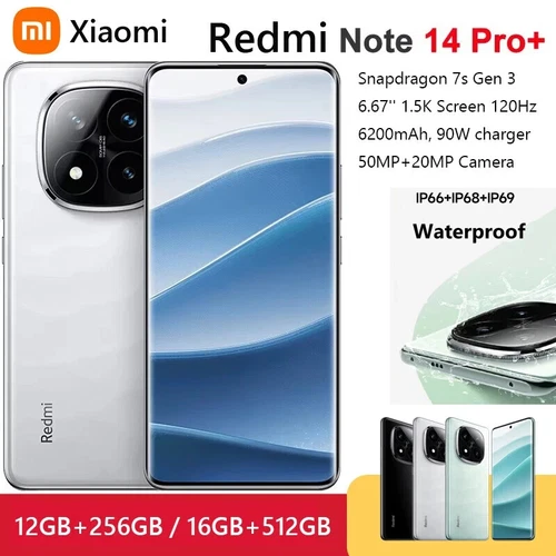 Xiaomi Redmi Note 14 Pro+ 5G 256GB 512GB Unlocked Global Smartphone New Sealed