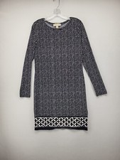 Michael Michael Kors Womens Dress Blue Medium Pullover Stretch Midi Straight