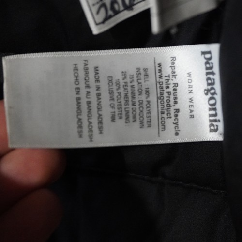 Patagonia Kids Down Sweater Jacket Black Size Small 7-8 Puffer Winter Coat READ - Picture 5 of 11