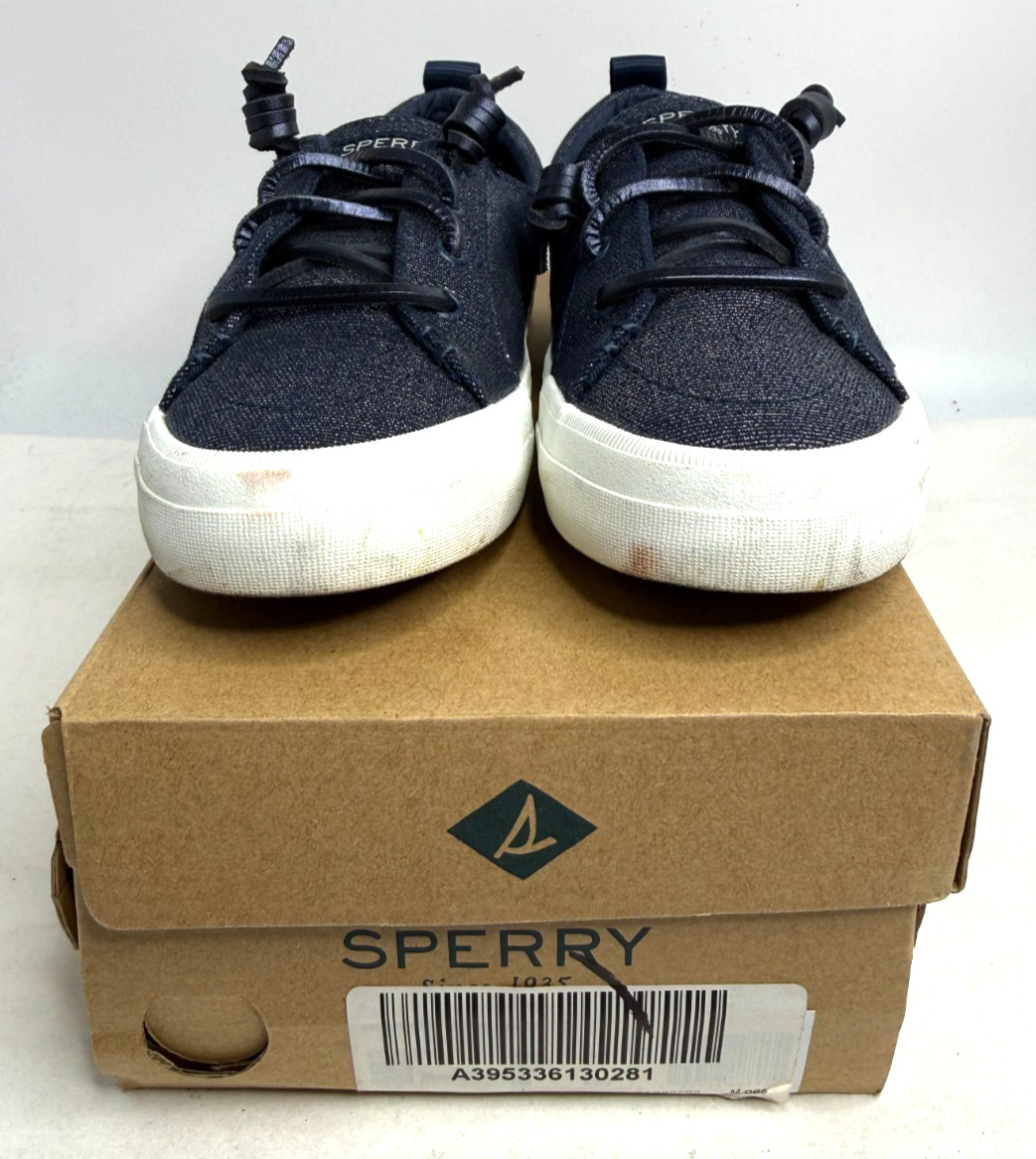 Sperry Women's Crest Vibe Sparkle sneaker in a navy Size 6.5 M US