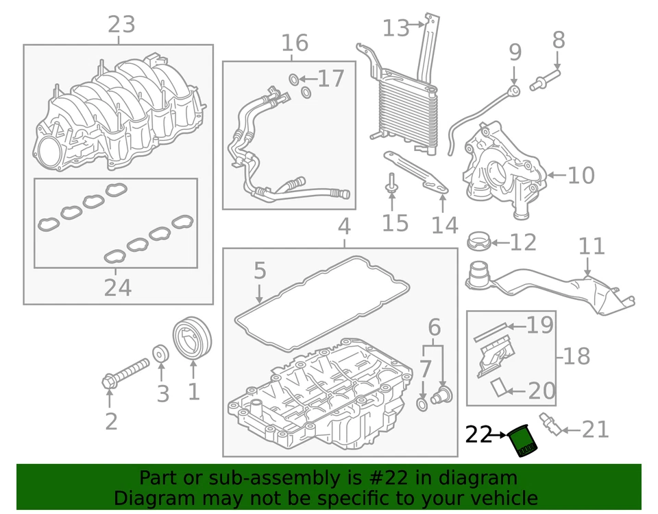 Ford Mustang 2015-2017 original - filtro de aceite GR3Z-6731-A Foto 3 de 4