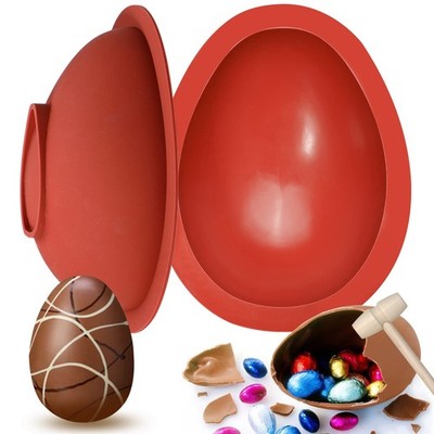Chocolate Silicone Molds, Large 3D Breakable Egg Mold Silicone Easter Egg Cho...