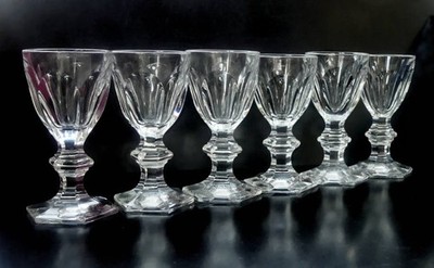 Baccarat Harcourt Versailles 6 Port Wine Glasses Sherry Wine Cordials Liqueur