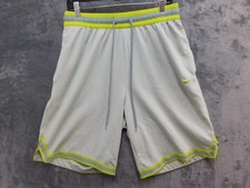 Nike Dri-Fit Shorts Mens Large Gray Neon Green DH7160-017 Athletic Reflective