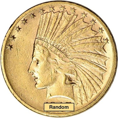 US Gold $10 Indian Head Eagle - AU Condition - Random Date