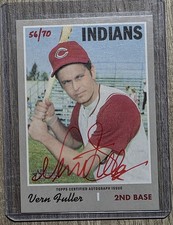 2019 Topps Heritage Real One Red Ink /70 Vern Fuller Autographed Baseball Card 