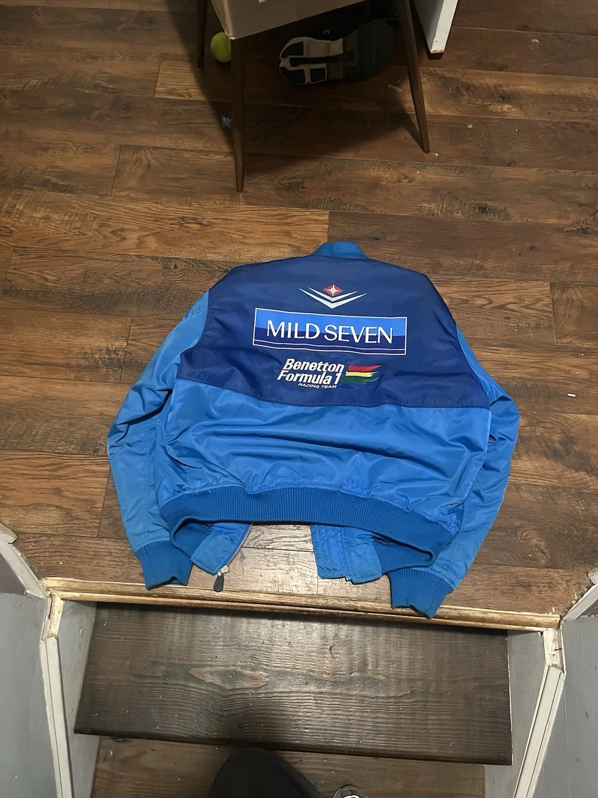 Vintage Benetton Formula 1 Blue Jacket Size 48 Rare Mild Seven From Japan - product detail image 2