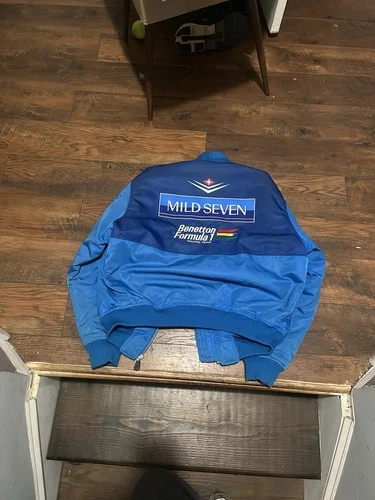 Vintage Benetton Formula 1 Blue Jacket Size 48 Rare Mild Seven From Japan image 2